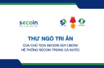 Thư ngỏ tri ân của Chủ Tịch Secoin -  Thương hiệu Quốc gia 2024-2026